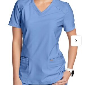 NWT. Cherokee Form scrubs ceil blue